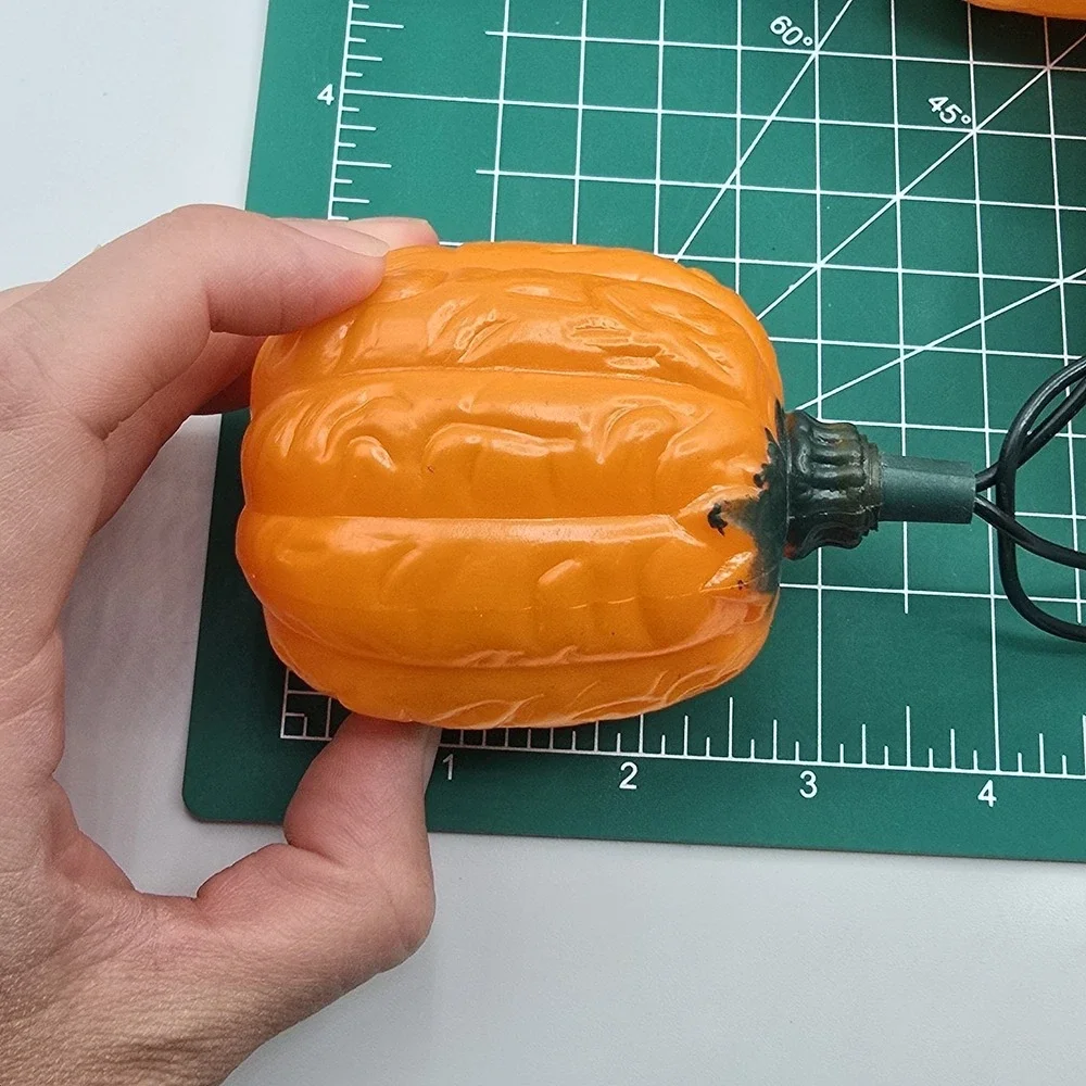 Vintage Halloween Blow Mold 20 Pumpkin Jack O Lantern String Lights